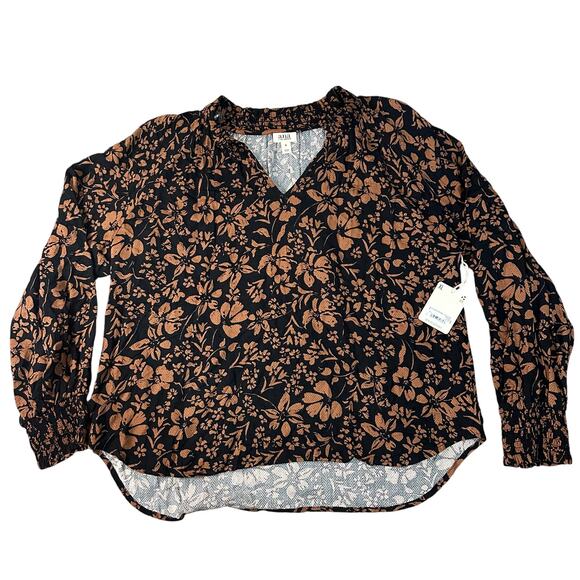 a.n.a Tops - A.N.A Women's V Neck Long Sleeve Blouse Size XL In Betty Floral